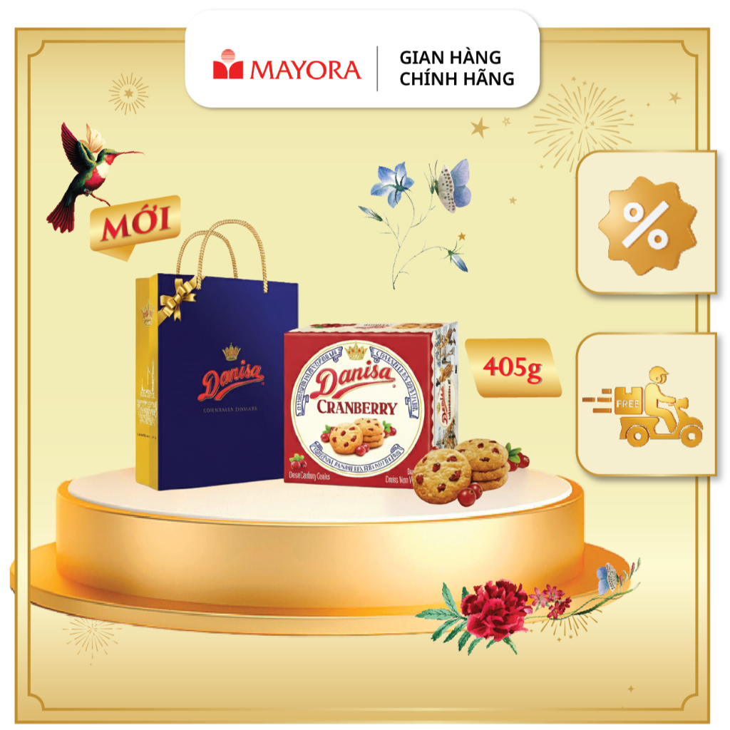 Bánh Quy Bơ Mayora Danisa Việt Quất Cranberry 405G