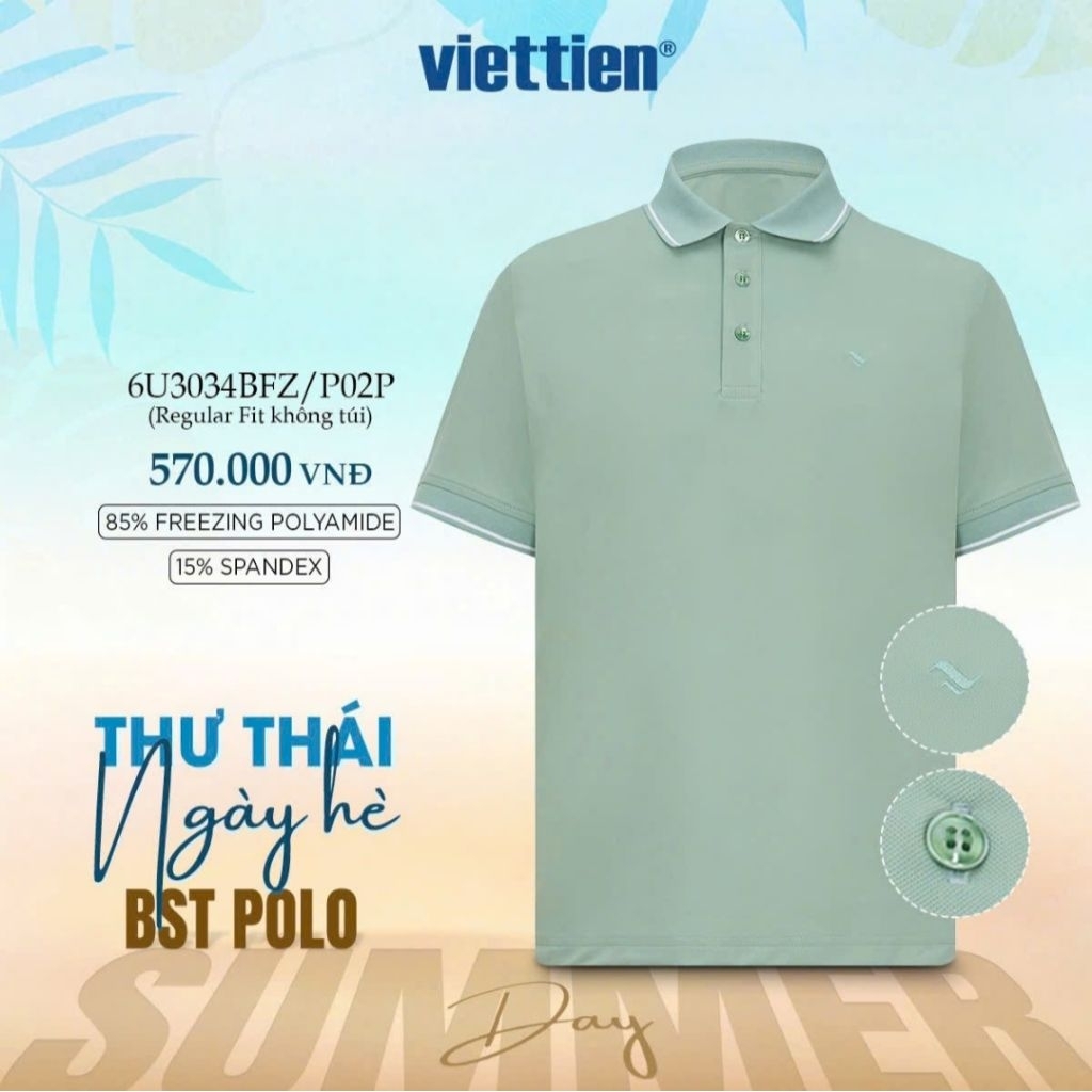 Áo thun nam VIETTIEN phom Regularfit không túi. Hàng cắt tem, mác. Chất thun mát lạnh