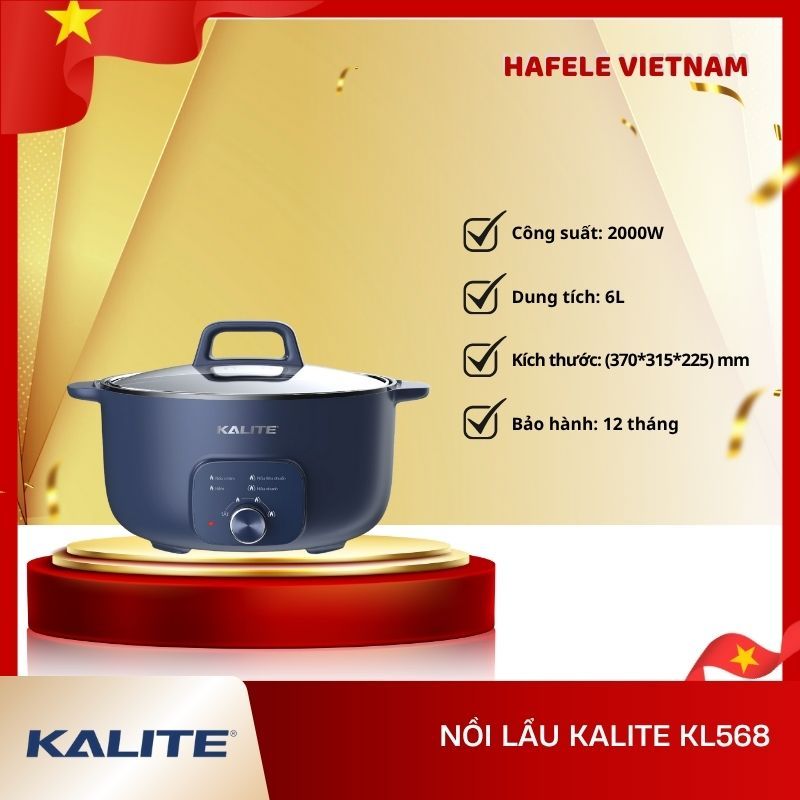 Nồi Lẩu KALITE KL568 – Lòng nồi sâu chống trào – Chống dính hai lớp gốc nước - FEM