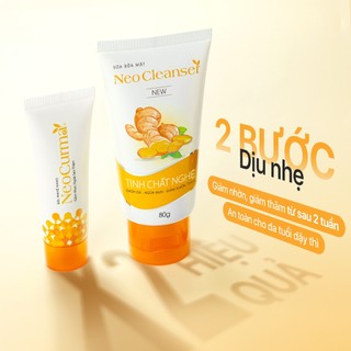  Combo Dưỡng Da Ngừa Mụn Mờ Thâm: Sữa Rửa Mặt Gel Chấm Mụn Nano Nghệ Curcumin NEOSKIN An Toàn Lành Tính 