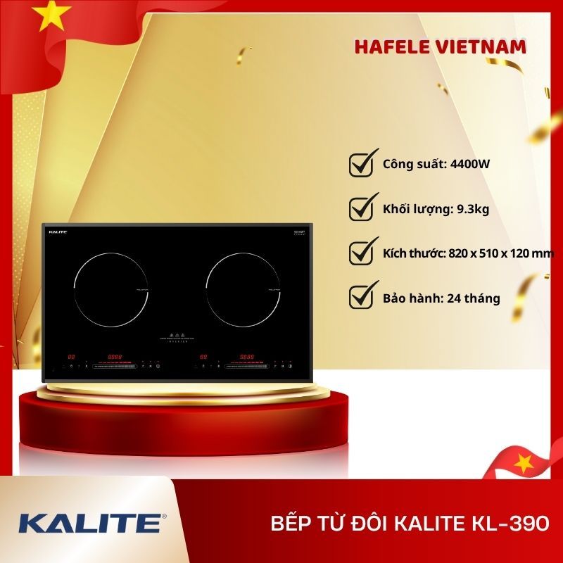 Bếp Từ Đôi Cao Cấp KALITE KL-3900 – Thiết kế tinh tế – Mặt kính chống xước bền bỉ - FEM