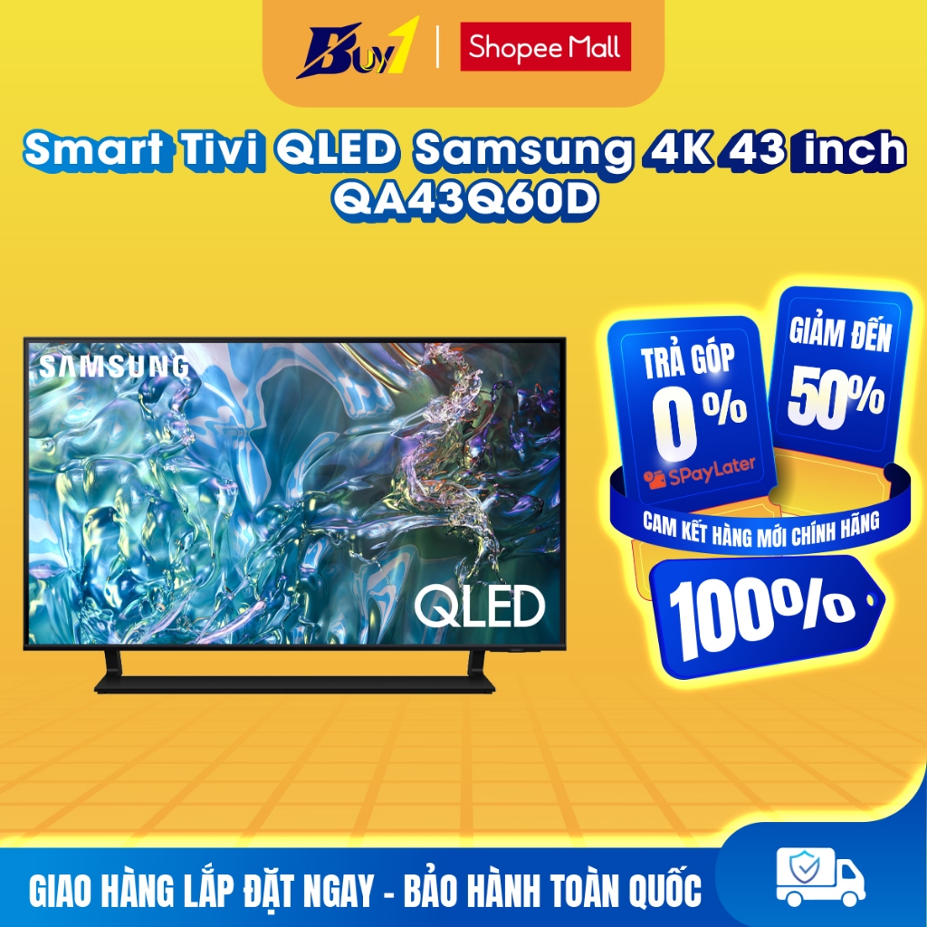 43Q60DA - Smart Tivi QLED Samsung 4K 43 inch QA43Q60D - Hàng chính hãng
