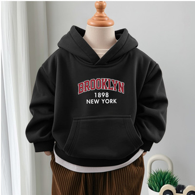 Áo nỉ hoodie bé trai in Brooklyn 1898 New York  - Áo nỉ mũ trẻ em size từ 15-40kg  Loza Kids HN3432