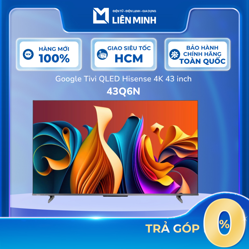 [Shopee - Lắp đặt 0Đ HN HCM]  43Q6N - Google Tivi QLED Hisense 4K 43 inch 43Q6N