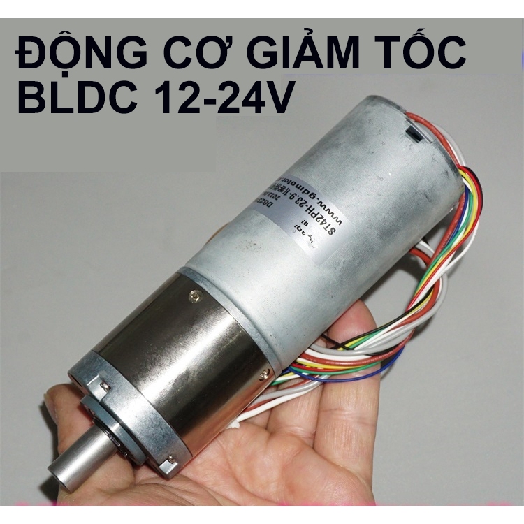 Động cơ giảm tốc không chổi than BLDC Hall  mô tơ motor Brushless motor  12v 24v bánh răng hành tinh