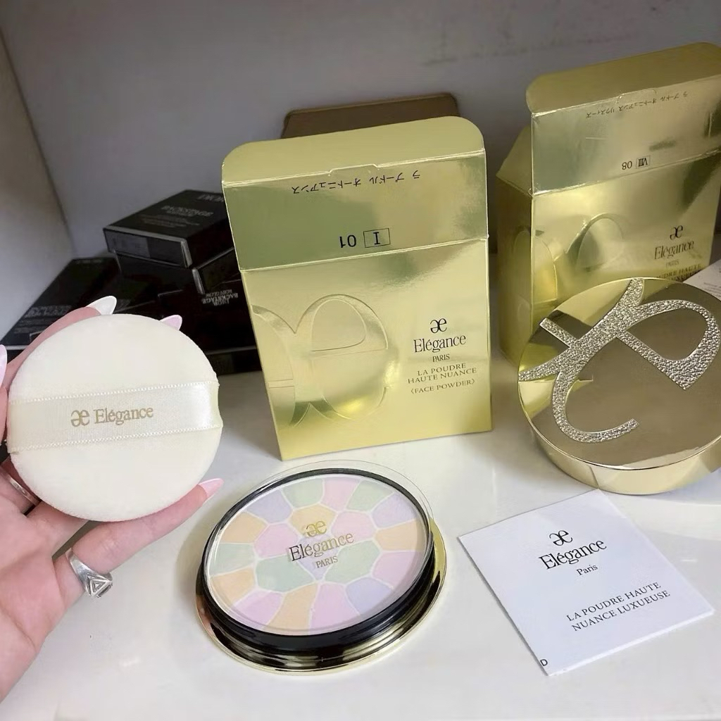 Phấn phủ Cao cấp kiềm dầu hiệu chỉnh sắc da Elegance Nhật bản 27gram