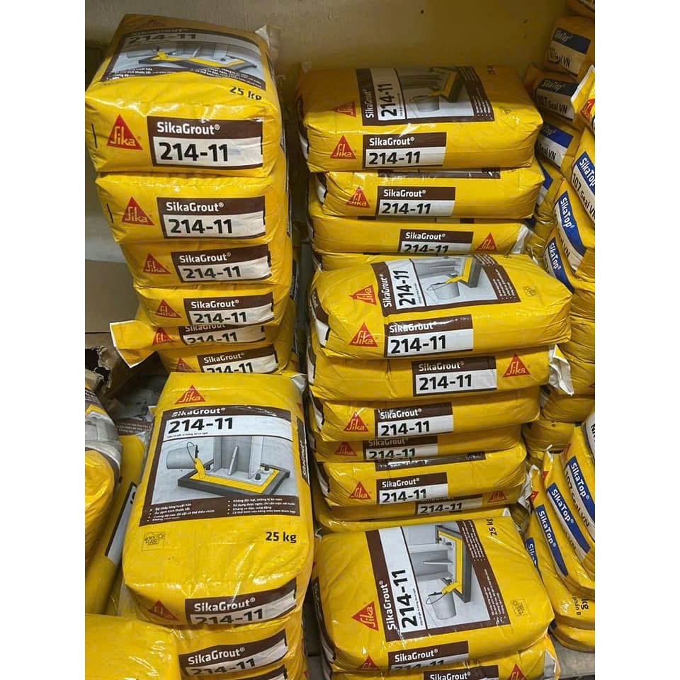 Sika grout 214-11 Vữa rót không co ngót, chống thấm cổ ống, hộp kỹ thuật - Hàng Chính Hãng