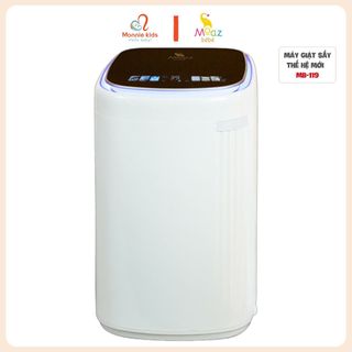 Máy giặt sấy thế hệ mới Moaz BeBe MB119 3.5kg cho bé, máy giặt cửa trên tiết kiệm điện - Monnie Kids