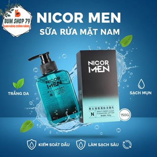 Combo 3 Sữa Rửa Mặt Nam Nicor Sạch Sâu Kiểm Soát Dầu, Sửa Rửa Mặt Trắng Da Cho Da Sáng Bóng Săn Chắc