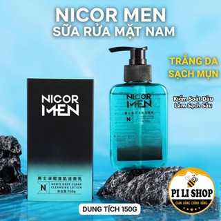Combo 3 Sữa Rửa Mặt NICOR Kiểm Soát Dầu Nhờn Làm Sạch Sâu, Rửa Mặt Nam Dưỡng Ẩm Làm Trắng Da