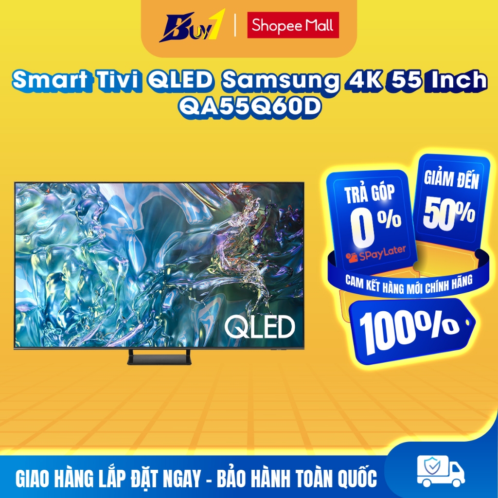 55Q60DA - Smart Tivi QLED Samsung 4K 55 Inch QA55Q60D - Hàng chính hãng