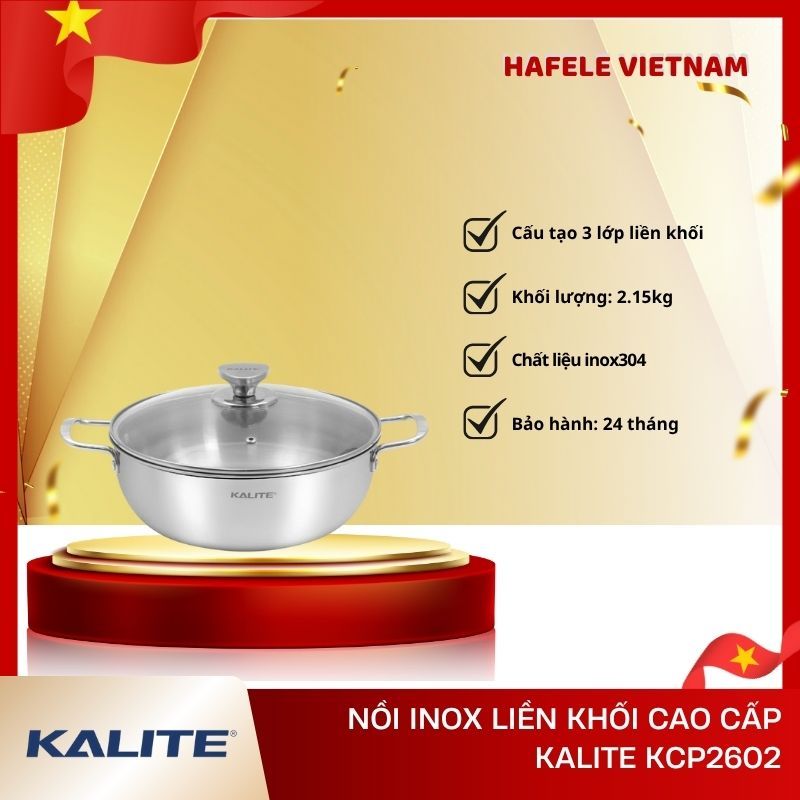Nồi Inox Đa Năng KALITE KCP2602 – Inox 304 cao cấp – Cấu tạo 3 lớp liền khối - FEM
