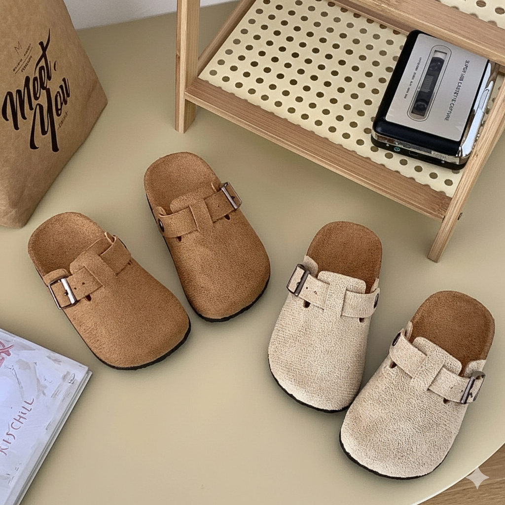 Dép sục Da Lộn cho bé trai, bé gái dễ phối đồ, thời trang, cá tính - Mẫu mới nhất 2025