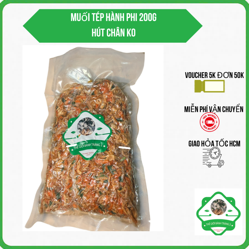 200G MUỐI TÉP HÀNH PHI HÚT CHÂN KHÔNG