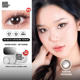  Kính áp tròng 10h ngày 6 tháng ACROS Lens màu Nâu Cacao Ombre CACOA POWDER  01 bên lens  