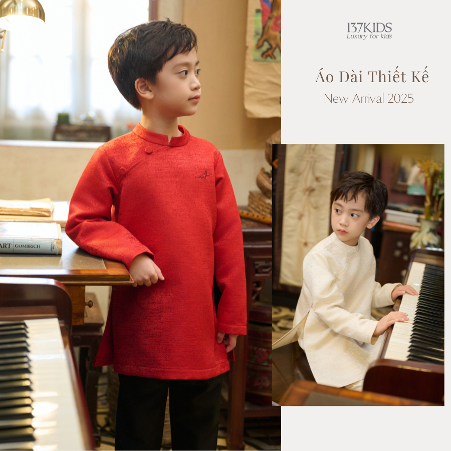 Áo Dài Bé Trai An Tường - Lạc Nhật 137KIDS – Tone Màu Thanh Nhã,  Kiểu Dáng Hiện Đại
