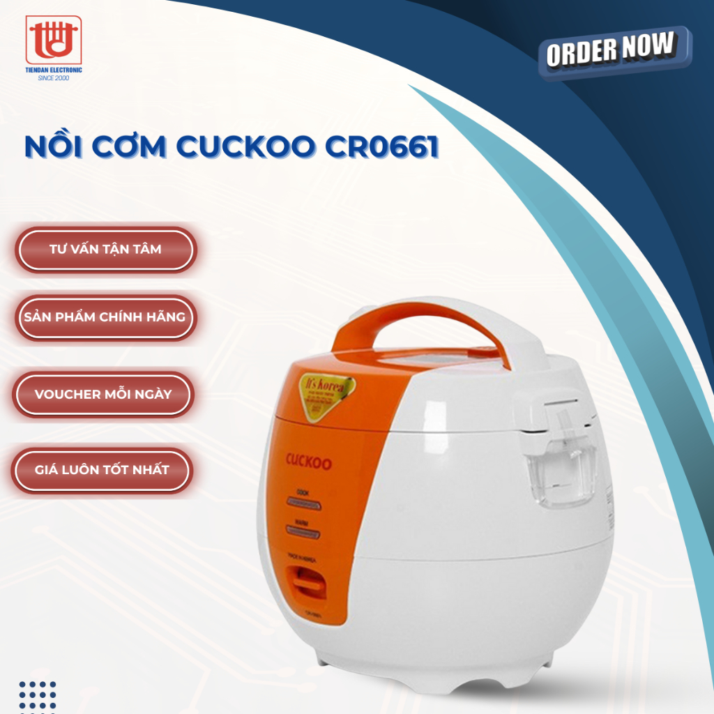 Cuckoo Nồi cơm điện CR0661 - Dung tích 1L