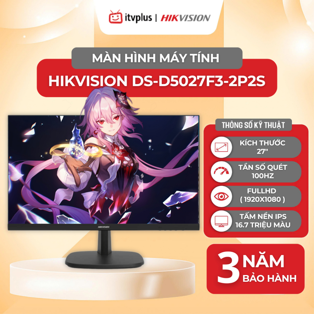 Màn hình PC Gaming HIKVISION 24" & 27" - IPS/100Hz/FullHD - Bảo hành 36th chính hãng