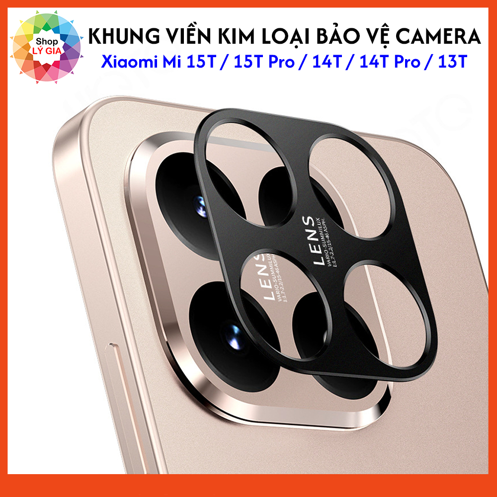 Khung viền kim loại bảo vệ camera cho Xiaomi Mi 15T / Mi 15T Pro / Mi 14T /14T Pro / Mi 13T (Không c