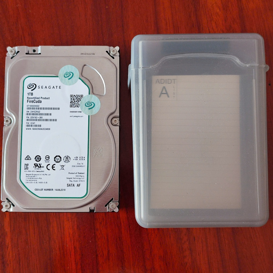 Ổ Cứng HDD 3.5 SEAGATE FireCuda 1TB 7200RPM + Tặng case chống sốc