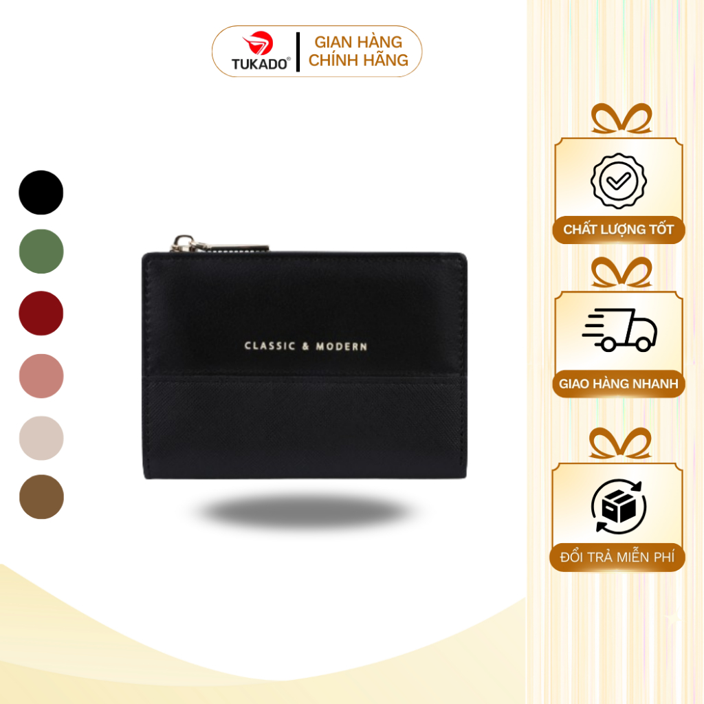 Ví Nữ Ngắn Mini Cầm Tay Chính Hãng TAILIAN Trẻ Trung Da Cao Cấp Cực Đẹp TL76 - Tukado
