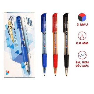Bút bi tl025 grip xanh/đỏ