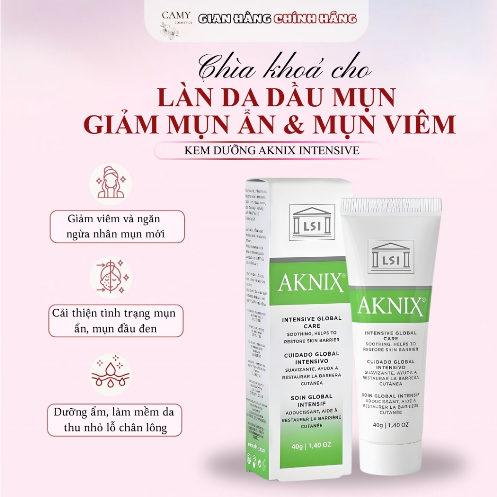 [công ty] Kem dưỡng Cho Da Dầu Mụn Aknix Intensive Global Care - Aknix Intense Purifying Care 40g