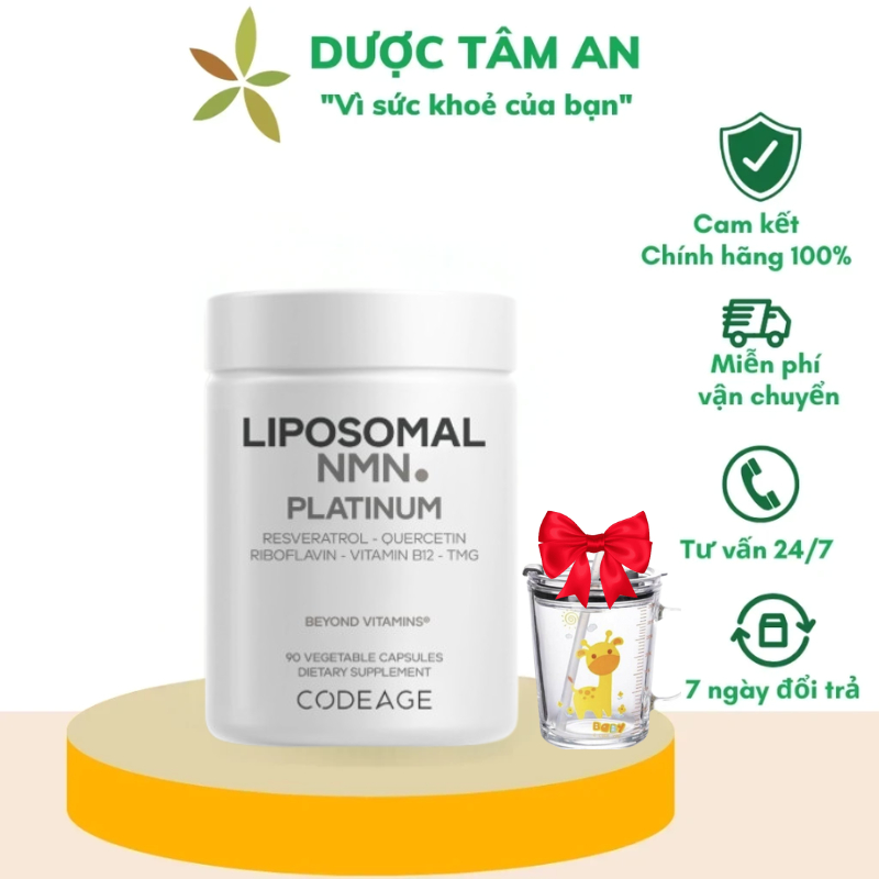 [HÀNG NHẬP KHẨU] Viên Uống NMN Codeage Liposomal Nmn lọ 90 Viên hỗ trợ ngăn ngừa lão hóa