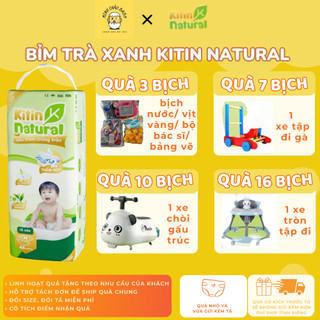   HCM  Tã Bỉm dán quần trà xanh Kitin Natural cho bé từ 3-22kg chống hăm size M44 L40 Xl38 XXL36 3XL34 