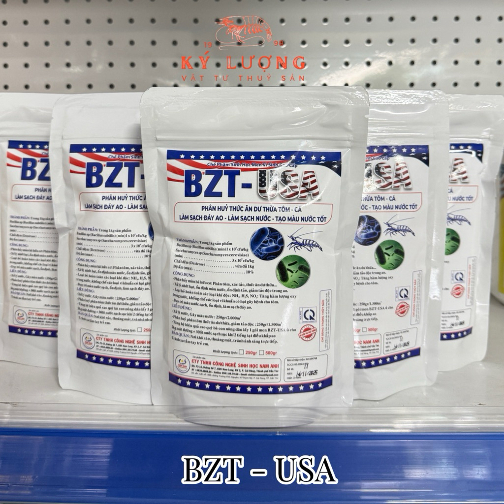 BZT-USA Giúp phân huỷ thức ăn dư thừa, làm sạch đáy ao, sạch nước ao nuôi