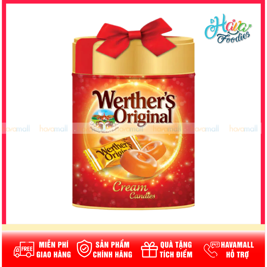 Kẹo Caramel Cao Cấp Truyền Thống  Werther’s Original Hộp Thiếc 90g – Original Cream Candies