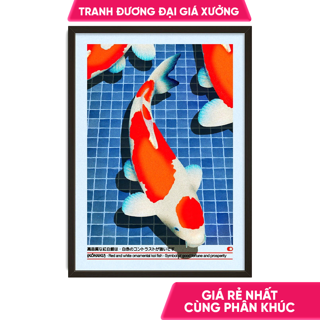 (Tranh + Khung) Tranh Kohaku - phong cách Japanese Retro | Decor Treo Tường