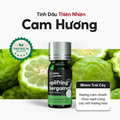 Tinh Dầu Cam Bergamot Nguyên Chất Đậm Đặc Xông Thơm Phòng, Làm Nến Thơm Heny Garden 10mL