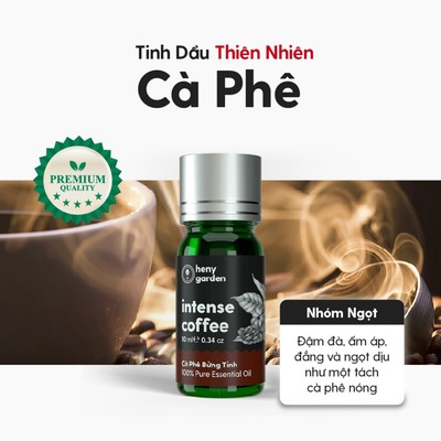 Tinh Dầu Cà Phê Nguyên Chất Đậm Đặc Xông Thơm Phòng, Làm Nến Thơm Thiên Nhiên Heny Garden 10mL