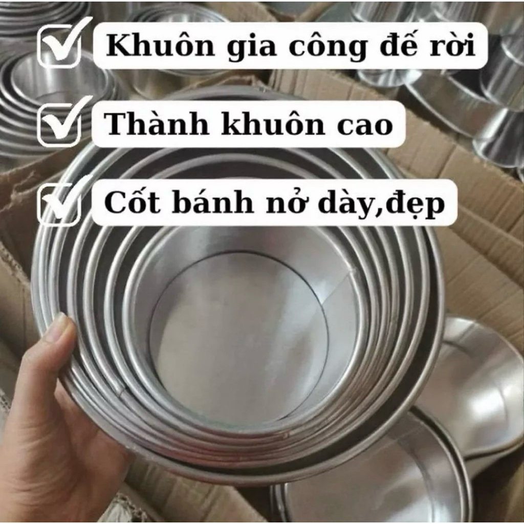 Khuôn Bánh Bông Lan Tròn Gia Công Đế Rời