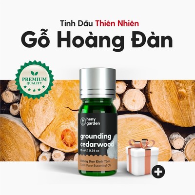 Tinh Dầu Tuyết Tùng (Hoàng Đàn) Nguyên Chất Đậm Đặc Xông Thơm Phòng, Làm Nến Thơm, Giúp Dễ Ngủ Heny Garden 10mL