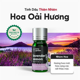 Tinh Dầu Oải Hương Nguyên Chất Đậm Đặc Xông Thơm Phòng, Làm Nến Thơm Thiên Nhiên, Giúp Dễ Ngủ Heny Garden 10mL