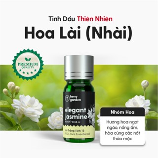 Tinh Dầu Hoa Lài Nguyên Chất Đậm Đặc Xông Thơm Phòng, Làm Nến Thơm Thiên Nhiên, Giúp Dễ Ngủ Heny Garden 10mL