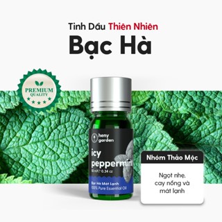 Tinh Dầu Bạc Hà Nguyên Chất Đậm Đặc Xông Thơm Phòng, Làm Nến Thơm Thiên Nhiên, Giúp Dễ Ngủ Heny Garden 10mL