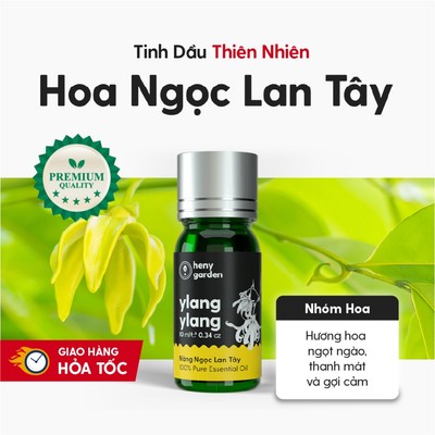 Tinh Dầu Ngọc Lan Tây Nguyên Chất Đậm Đặc Xông Thơm Phòng, Làm Nến Thơm Thiên Nhiên Heny Garden 10mL