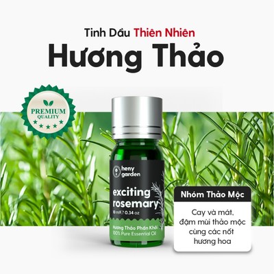 Tinh Dầu Hương Thảo Nguyên Chất Đậm Đặc Xông Thơm Phòng, Làm Nến Thơm Thiên Nhiên, Giúp Dễ Ngủ Heny Garden 10mL