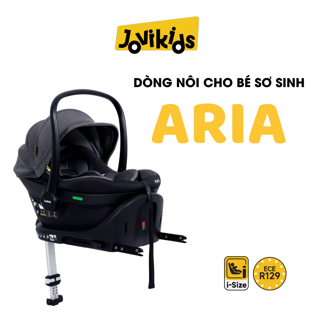 Jovikids Aria Base - Nôi Ô Tô Cho Bé Sơ Sinh - R129/i-Size (cho bé cao 40 - 87 cm)