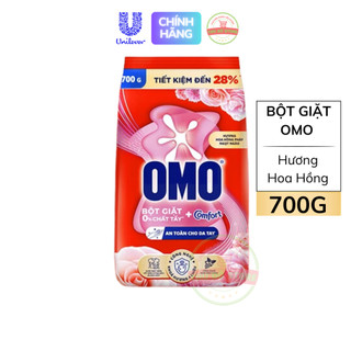  Bột Giặt Tay OMO Comfort Hoa Hồng Tinh Dầu Thơm - Túi 700G 