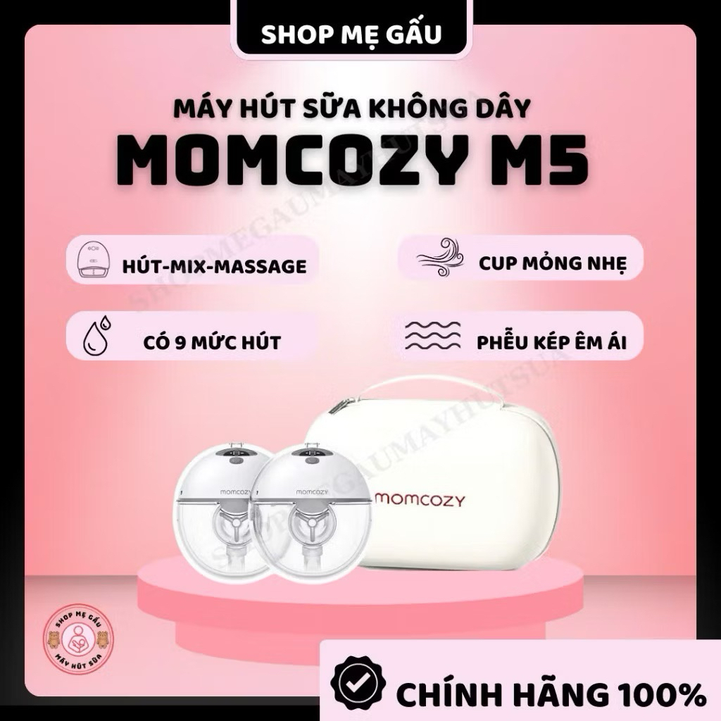 MÁY HÚT SỮA KHÔNG DÂY MOMCOZY M5 (Like new 98%)