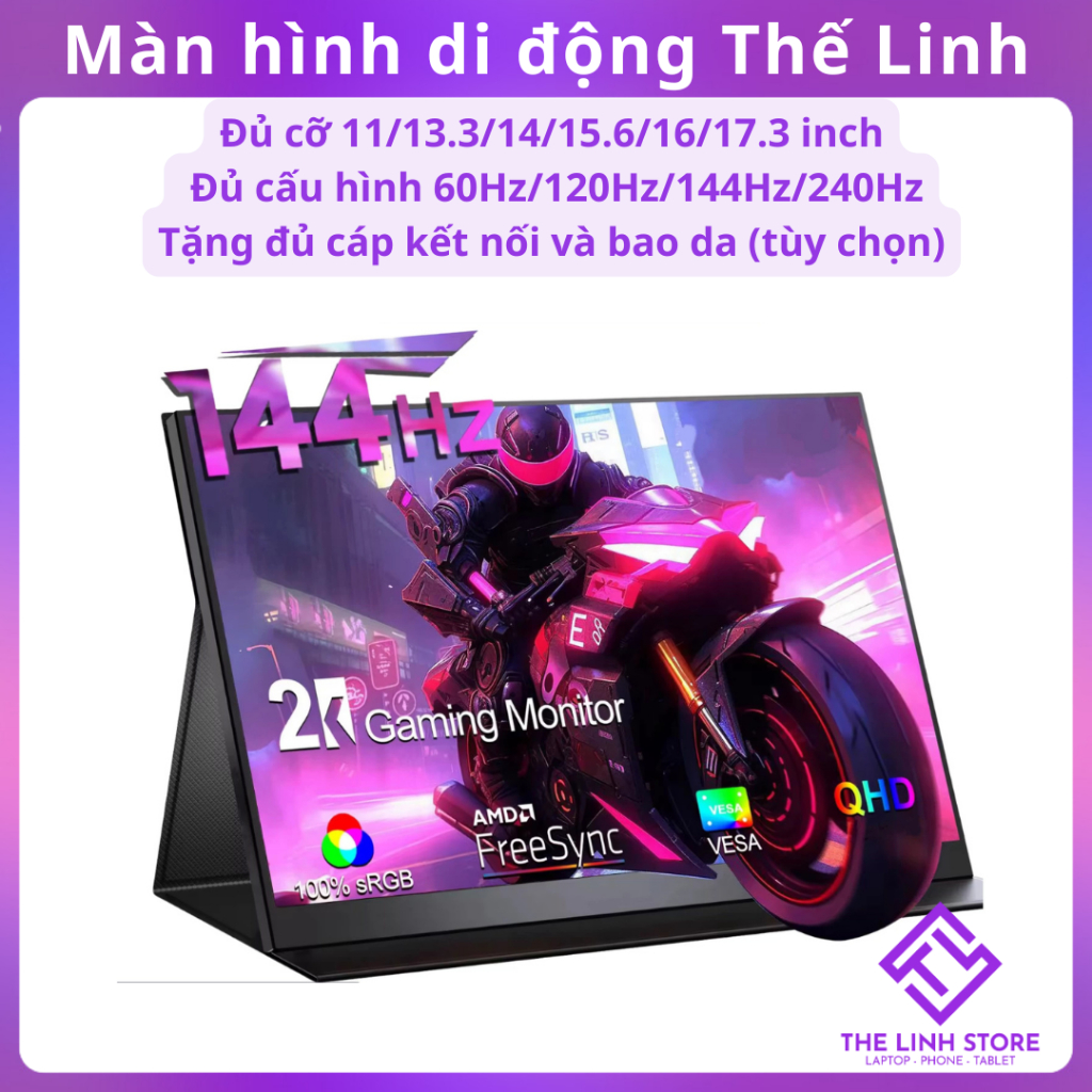 Màn hình di động Thế Linh nhiều cỡ màn - tấm nền IPS 100%sRGB/DCI-P3 FHD/2K/4K Type-C/HDMI Portable Monitor | BigBuy360 - bigbuy360.vn