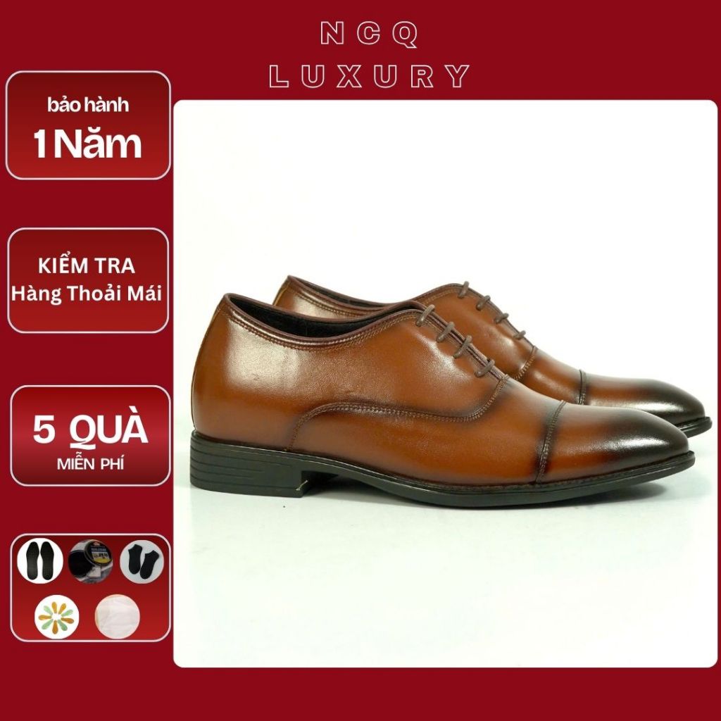 MÃ GIẢM GIÁ HÔM NAY NCQLUXURY2626 Giày Tây Nam - Giày da nam kiểu dáng oxford thời trang lịch lãm da bo cao cấp