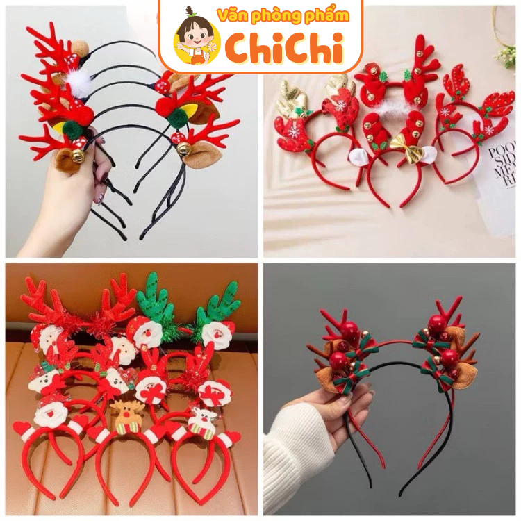 Bờm tóc Noel phát sáng ✨ bờm Noel Giáng Sinh dễ thương quà tặng Noel cho học sinh phụ kiện Noel đẹp