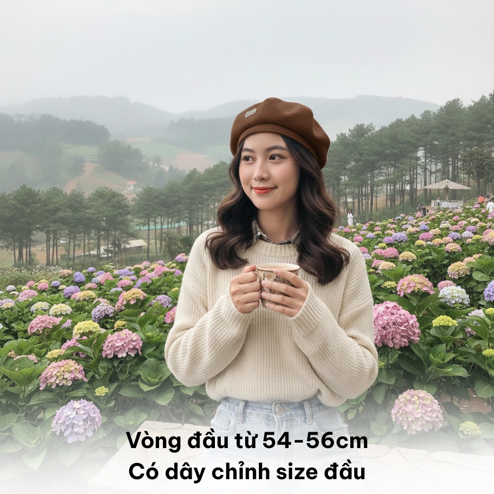 Mũ Beret Vải Dạ KAHAT, Mũ Nồi Nữ Thời Trang Hàn Quốc Cho Mùa Thu Đông Giúp Khuôn Mặt Nhỏ Gọn | BigBuy360 - bigbuy360.vn