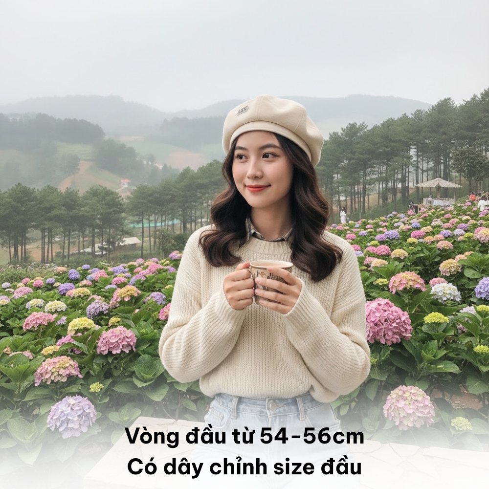 Mũ Beret Vải Dạ KAHAT, Mũ Nồi Nữ Thời Trang Hàn Quốc Cho Mùa Thu Đông Giúp Khuôn Mặt Nhỏ Gọn | BigBuy360 - bigbuy360.vn