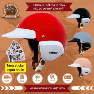  Tặng Sticker Mũ Bảo Hiểm Napoli Honda 3 4 CHÍNH HÃNG FREESHIP  - Nón Bảo Hiểm Napoli N039 Honda Nhật 